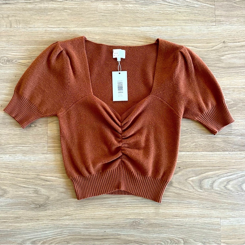 Cropped Brown Sweater